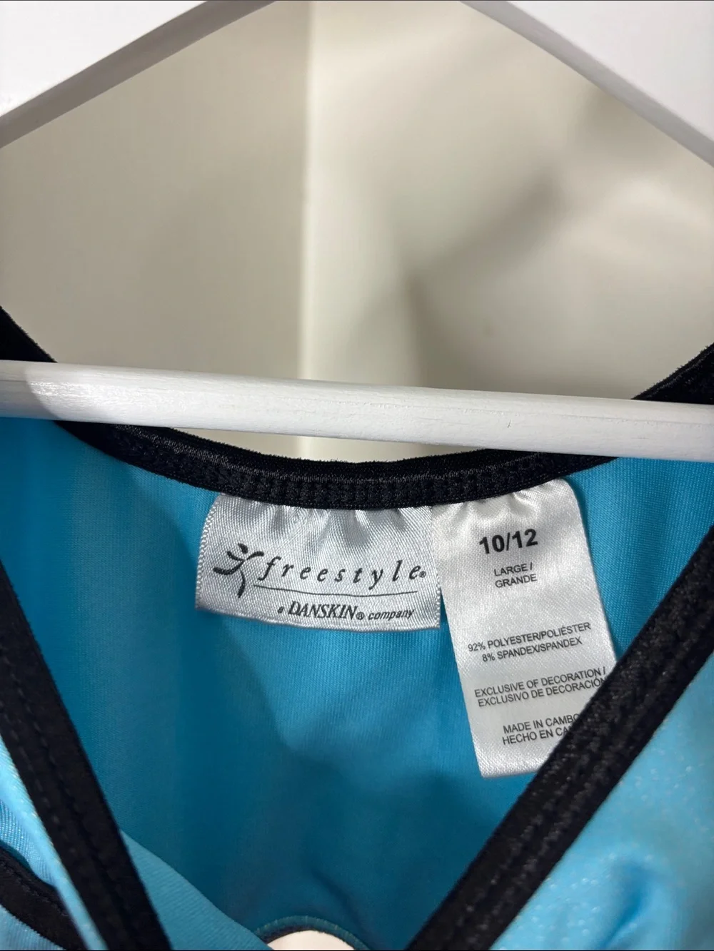 Danskin Pink and Light Blue Dance Gymnastics Cheer Leotard Size L
